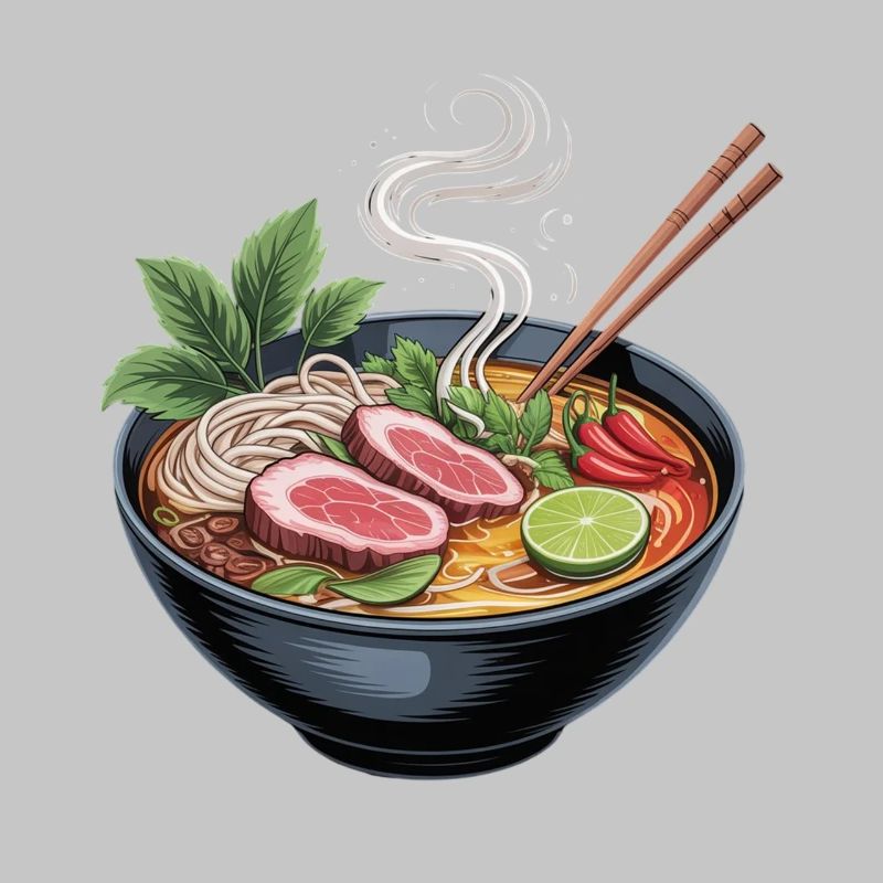 Ramen bowl with lamb and lime
