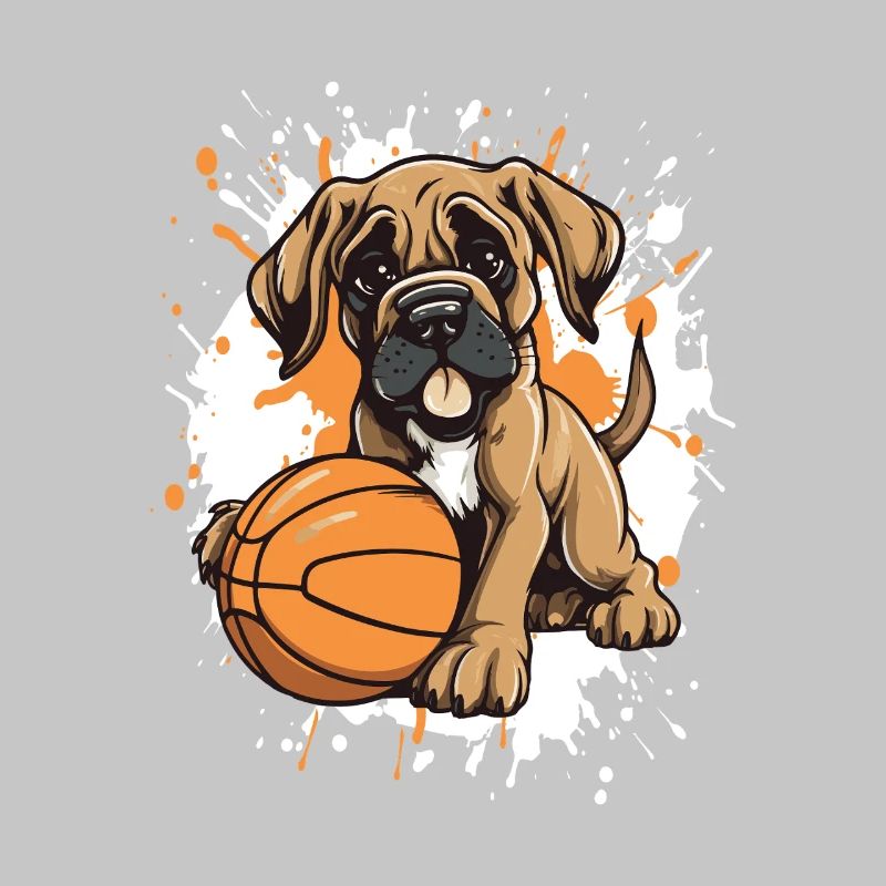 Dunk de chiot dans une photo de basket