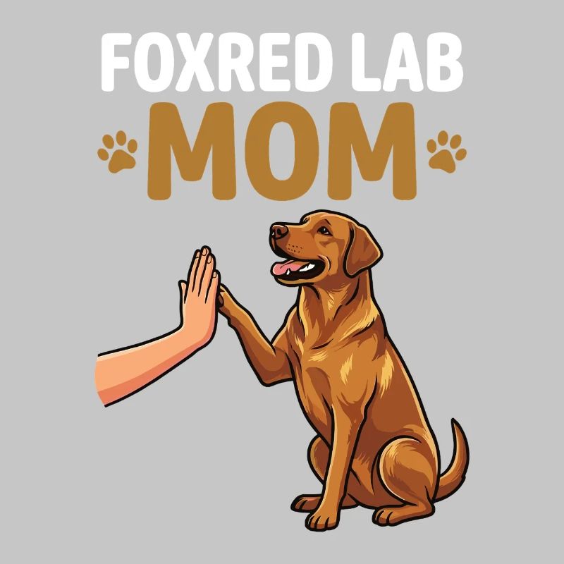 Fox Red Lab Mom – High Five Dog Mom Design