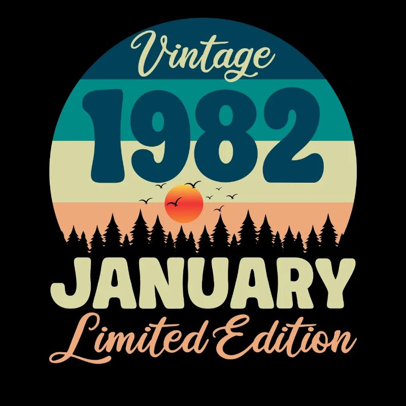 Geburtstag Januar 1982 Geschenk Vintage Limited