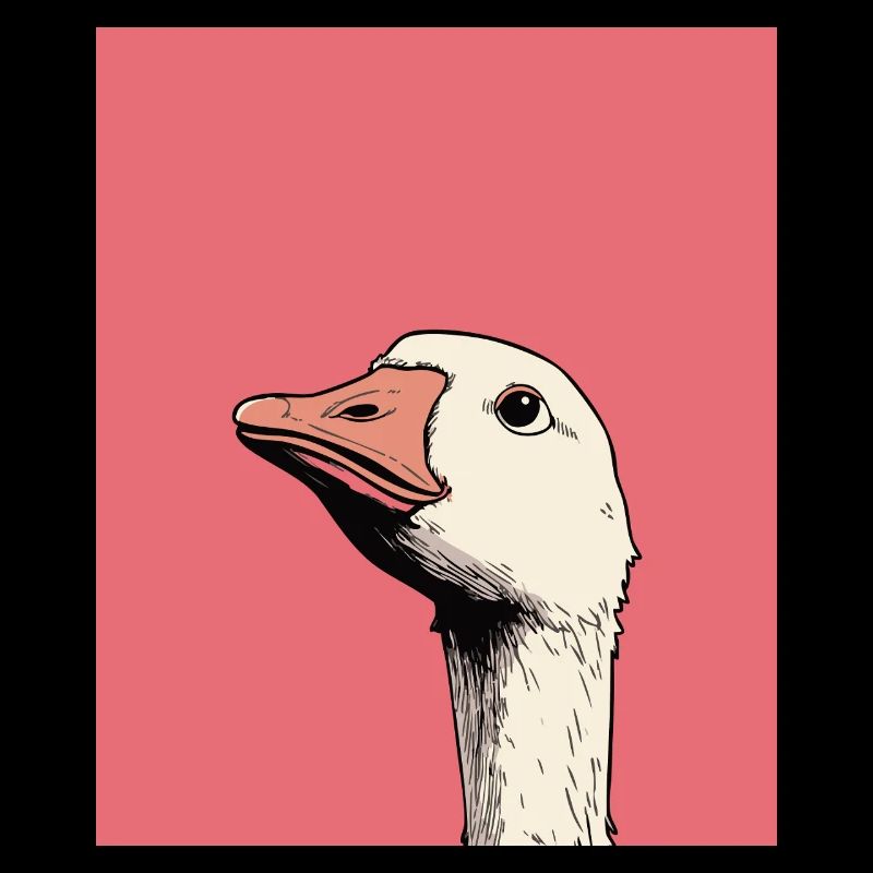 Judgmental Goose Illustration – Funny Animal Art D