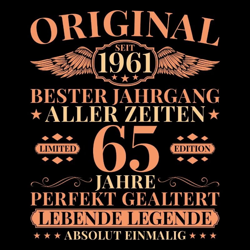 65e anniversaire de Vintage Born Legend 1961