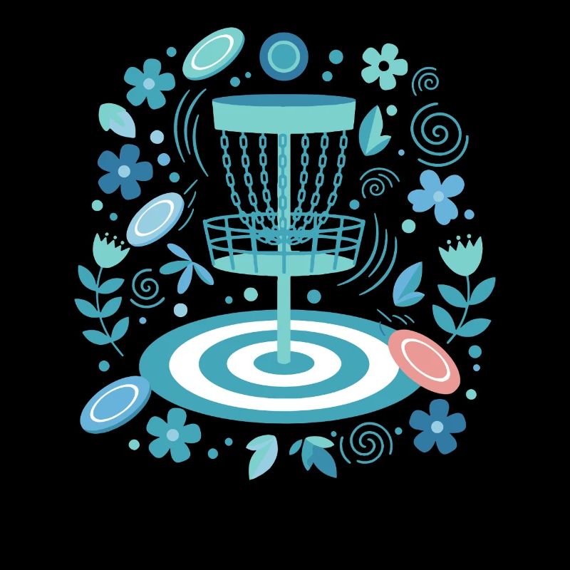 Panier de disc golf, décor floral de disc golf volant Divertissement