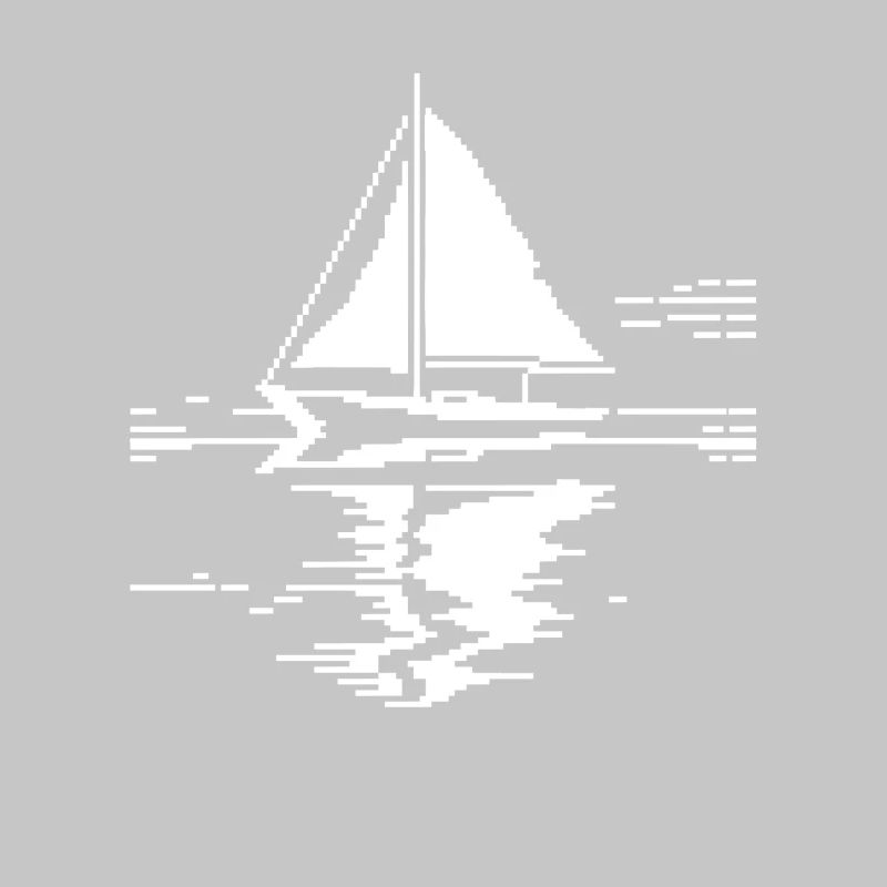 Graphique Pixel Voilier