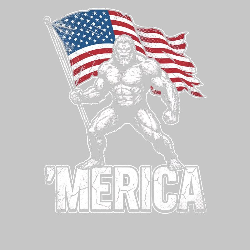 America Bigfoot Funny 4th of July Bigfoot Ameri