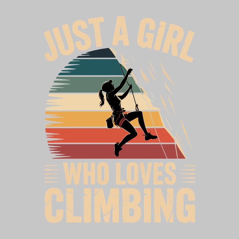 Einfach ein Mädchen, das das Klettern liebt