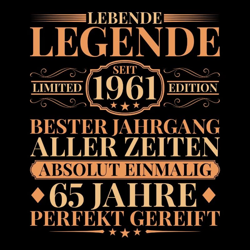 Baujahr 1961 geboren Einmalig 65. Geburtstag