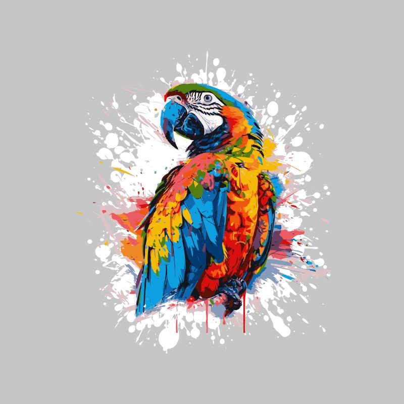 Illustration du perroquet Explosion de couleur