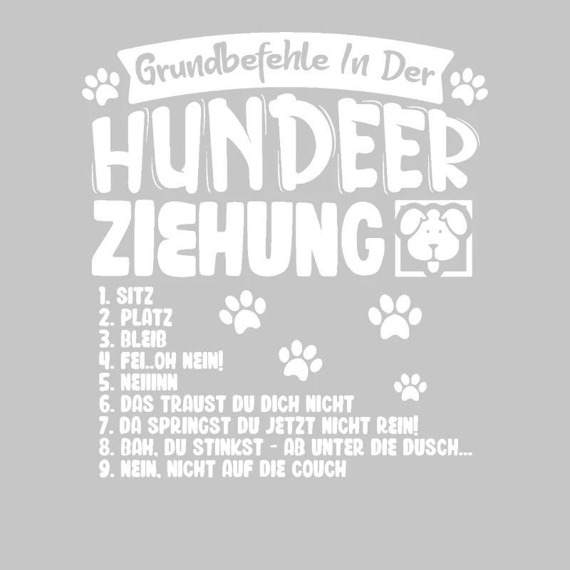 Commandes de base du motif du chien dressé