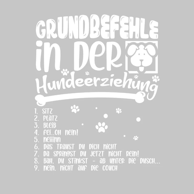 Commandes de base du motif du chien dressé