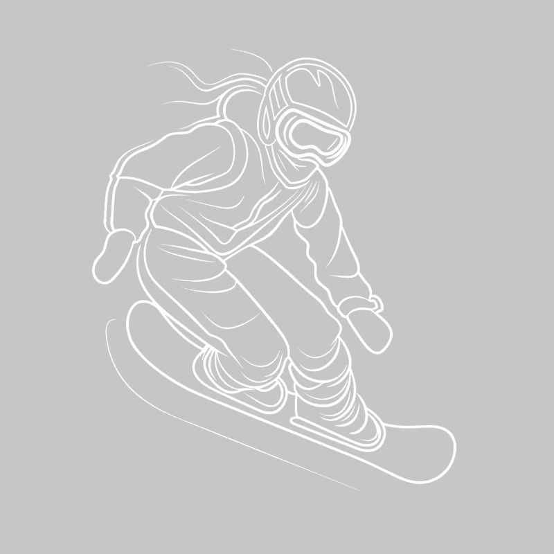Art de lignes de snowboardeuse