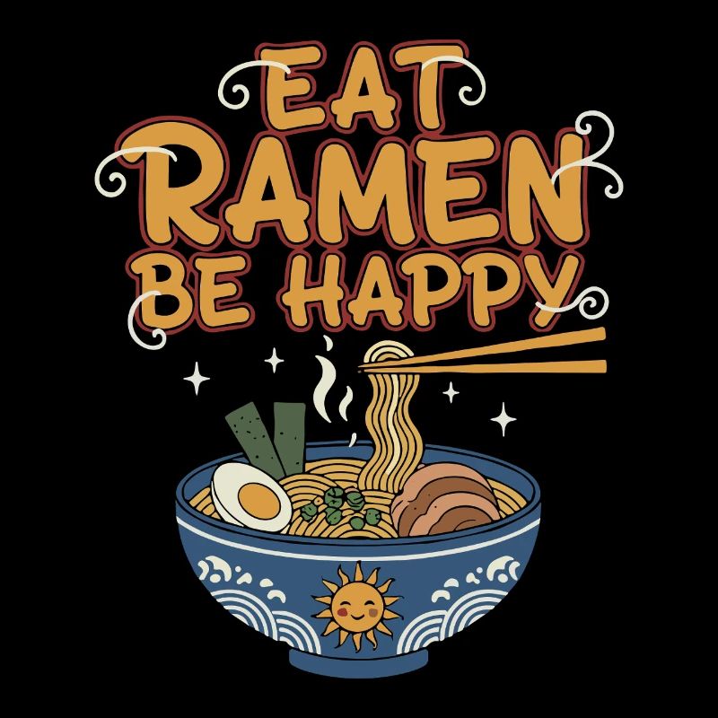 Ramen Glücksgefühl Illustration