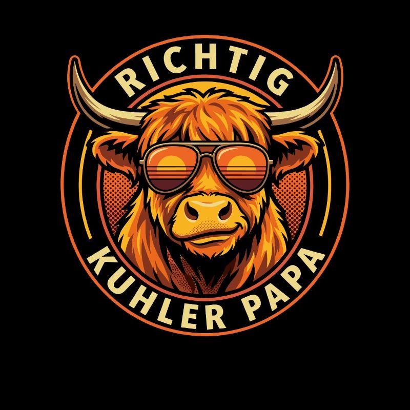 Right Cool Dad Father's Day Highland Cattle