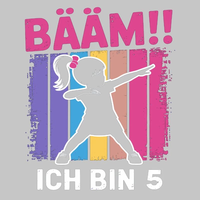 Bääm Ich bin 5 Dabbing Mädchen 5. Geburtstag