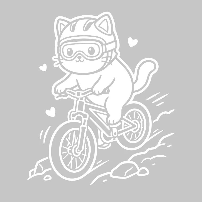 Cyclisme du chat de Kawaii