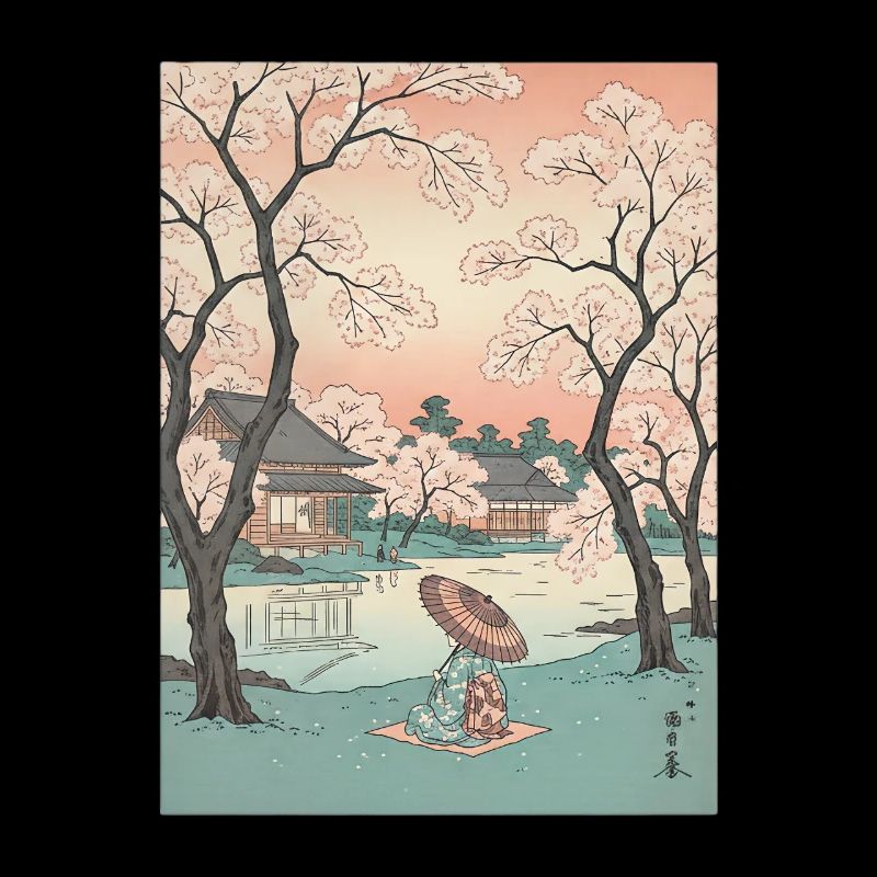 Traditional Japanese cherry blossoms