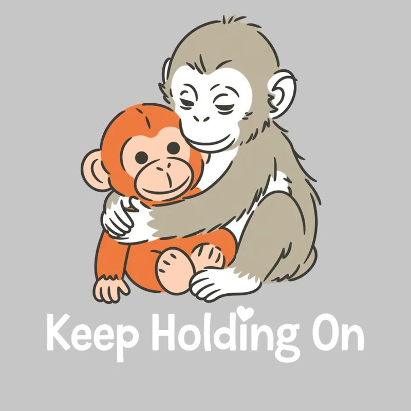 Keep Holding On Monkey Hug