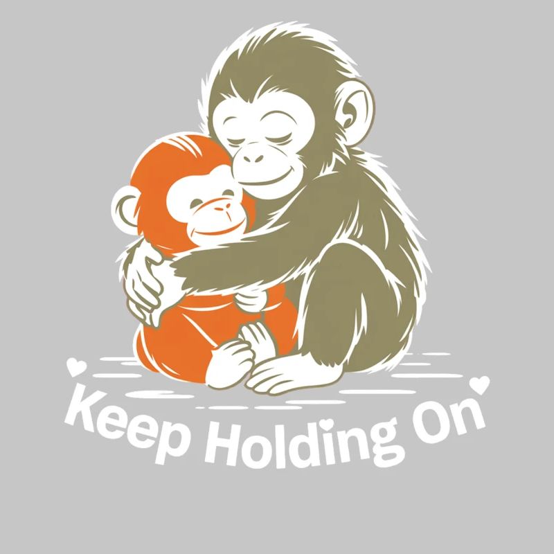 Keep Holding On Monkey Hug