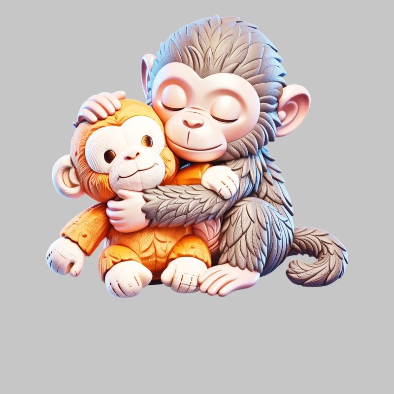 Cuddle Monkeys Embrace