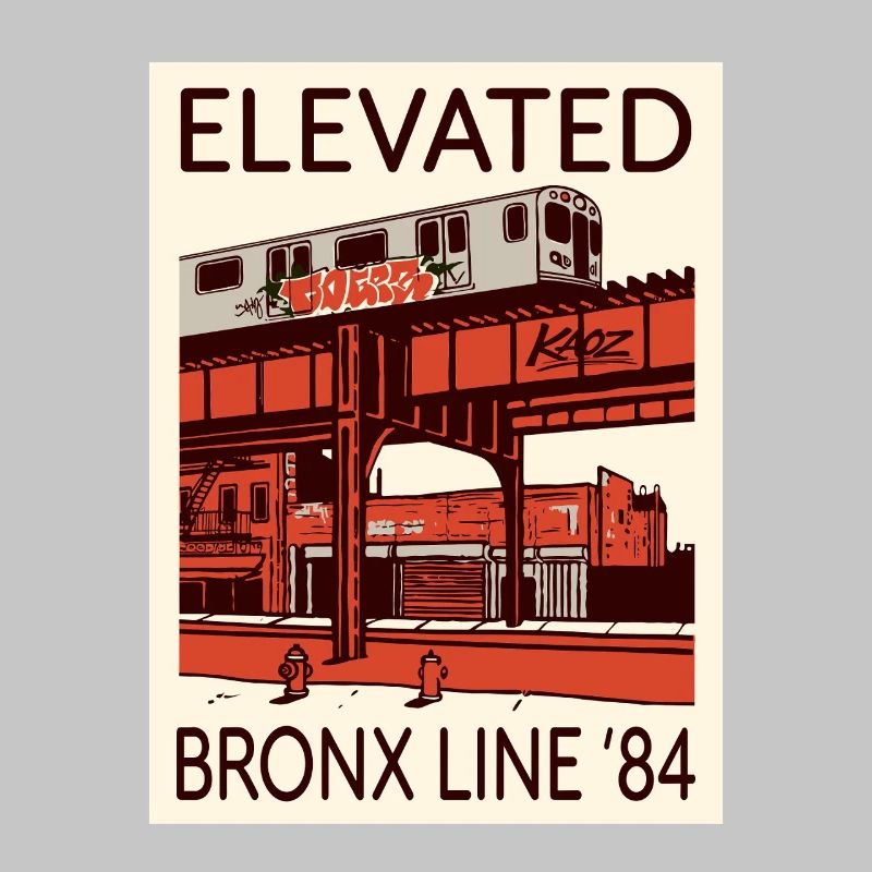 Graphique surélevé du Bronx Line 84