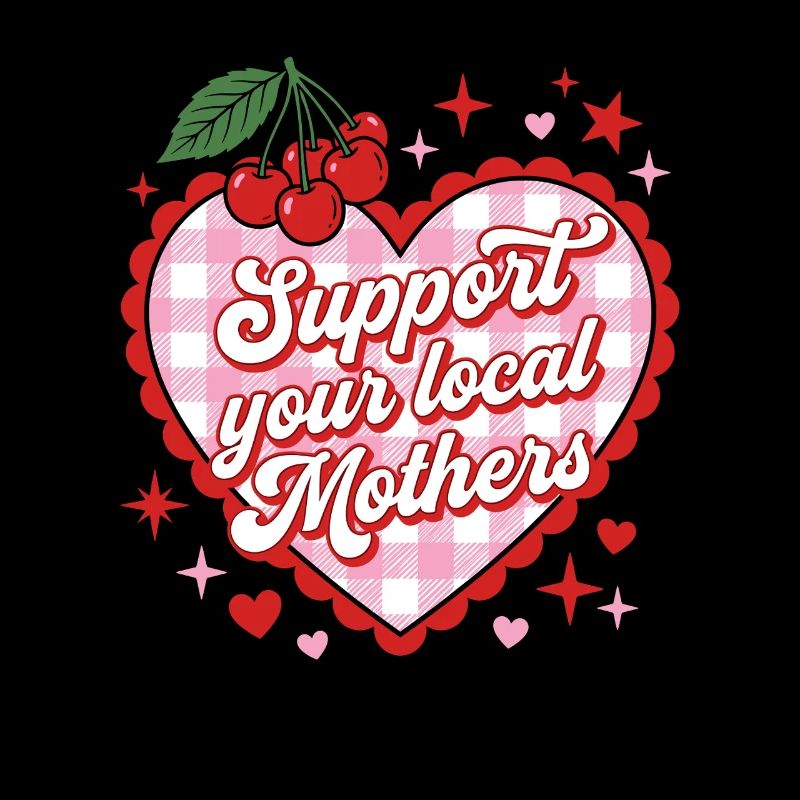 Support Local Moms Heart Design