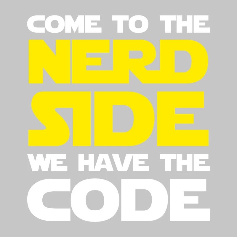 Nerd Side Retro Yellow Sci-Fi Typography Art