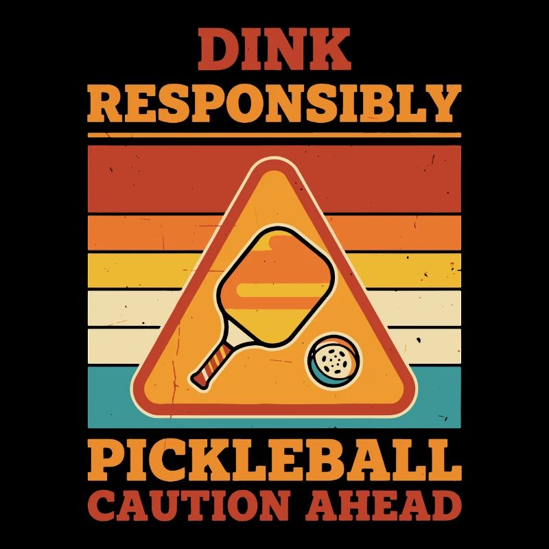 Pickleball Dink Responsibly Caution Ahead Funny