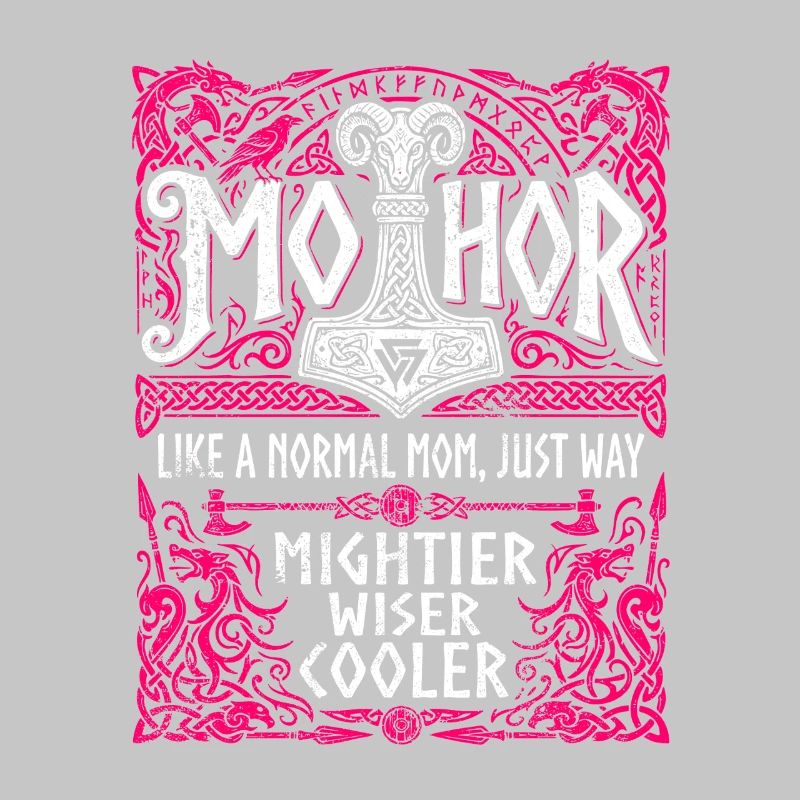 Mothor Wikinger Mutter Thor Hammer Spruch