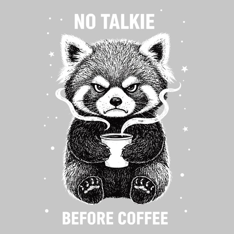 Pas de conversation devant le panda roux amateur de café