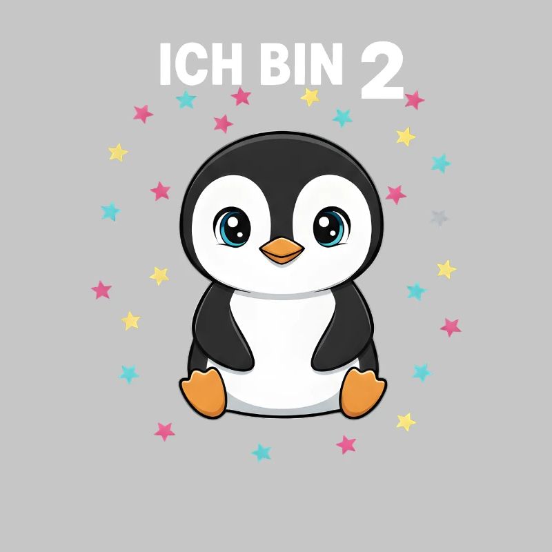 Ich bin 2 - Süßes Pinguin zum 2. Geburtstag