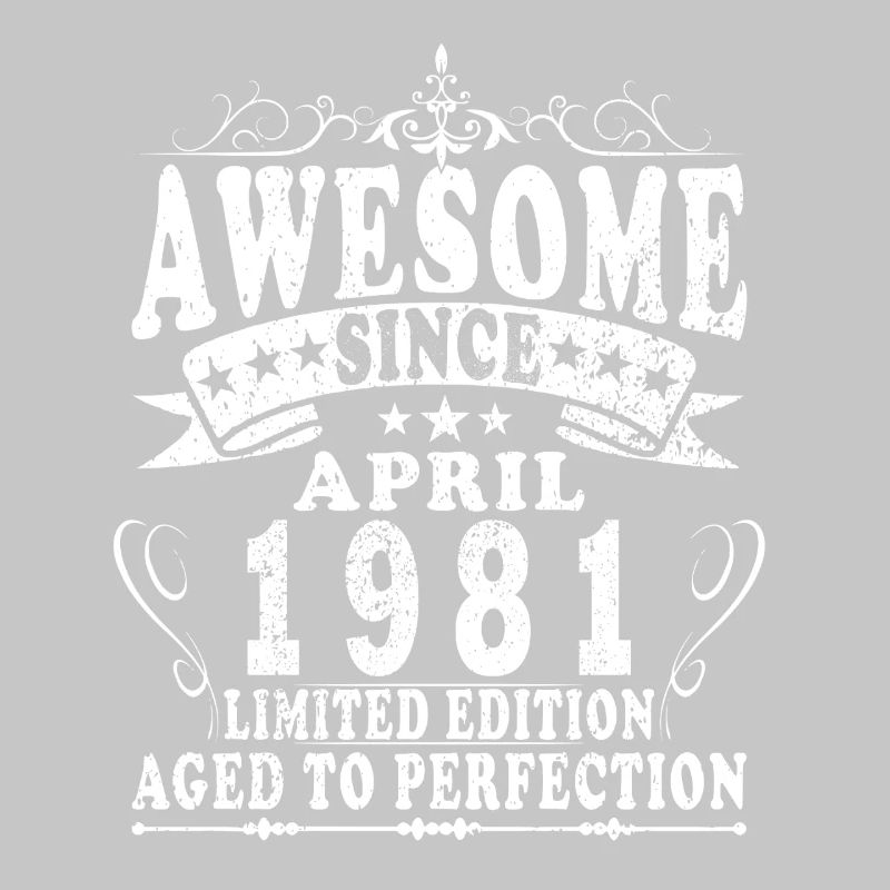 April 1981 Retro April 1981 Birthday Gift