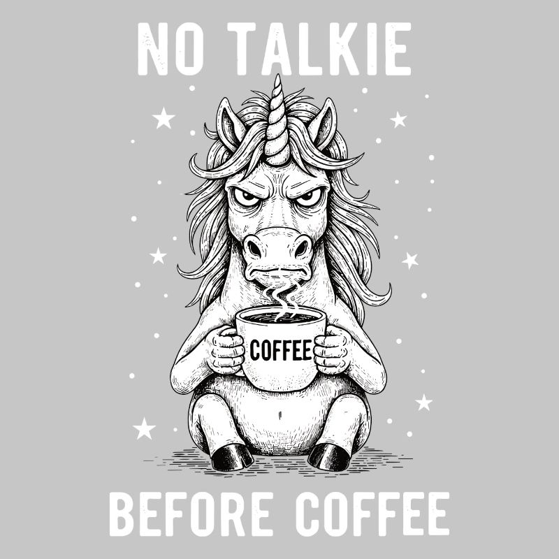 Pas de conversation devant une licorne amoureuse du café