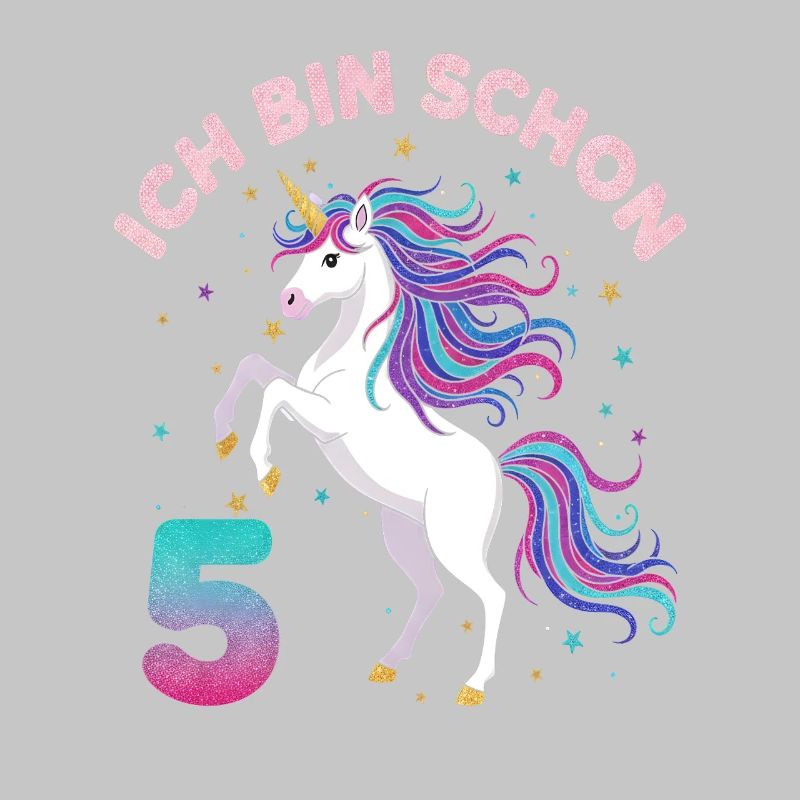 5. Geburtstag Einhorn Mädchen Ich bin schon 5