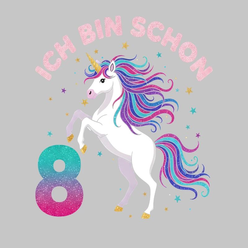 8. Geburtstag Einhorn Mädchen Ich bin schon 8