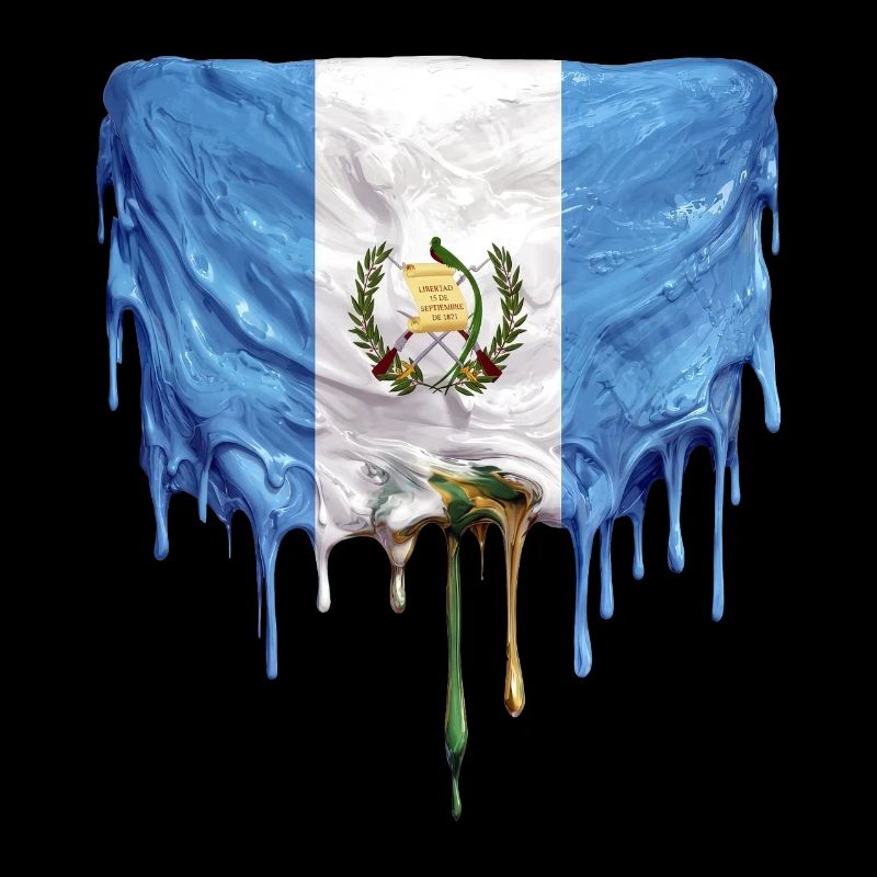 Guatemala Flagge Schmelz-Effekt