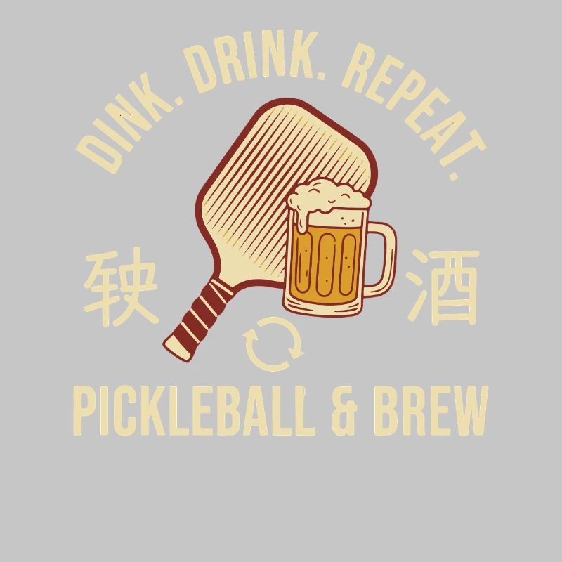 Pickleball funny player Dink Drink Repeat