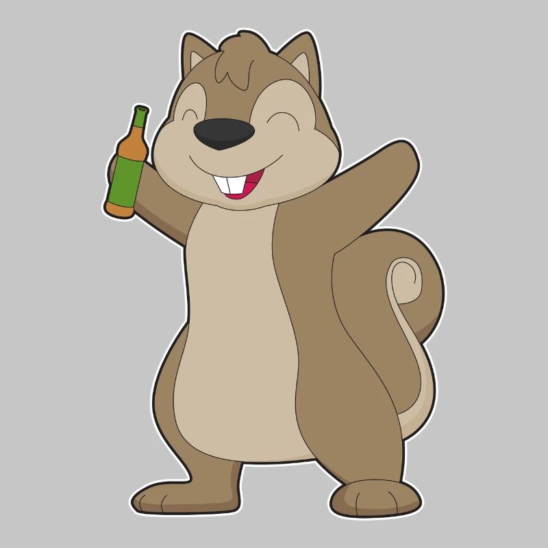 Eichhörnchen Flasche Bier