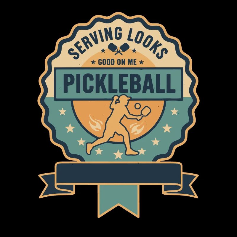 Pickleball Serving Looks Good On Me Funny Player