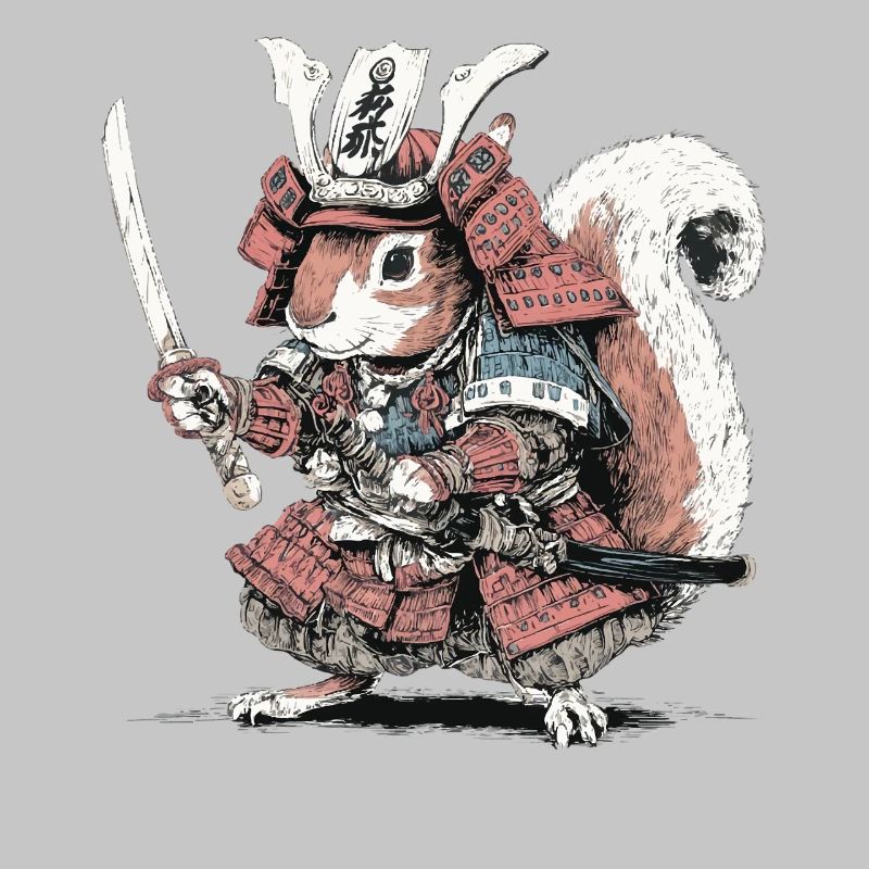 Eichhörnchen-Samurai-Rüstung