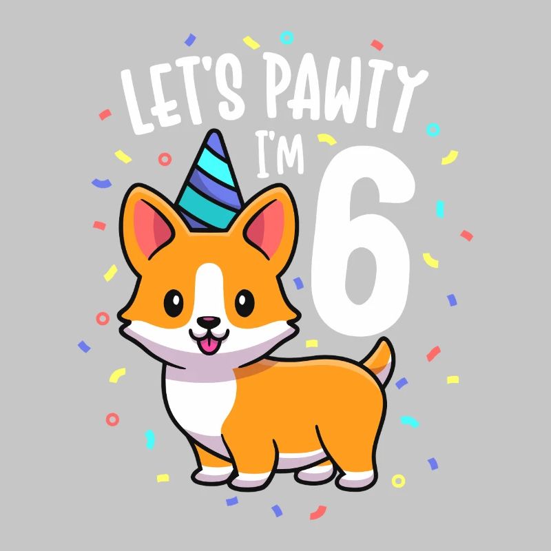 Corgi-Geburtstagsparty Konfetti