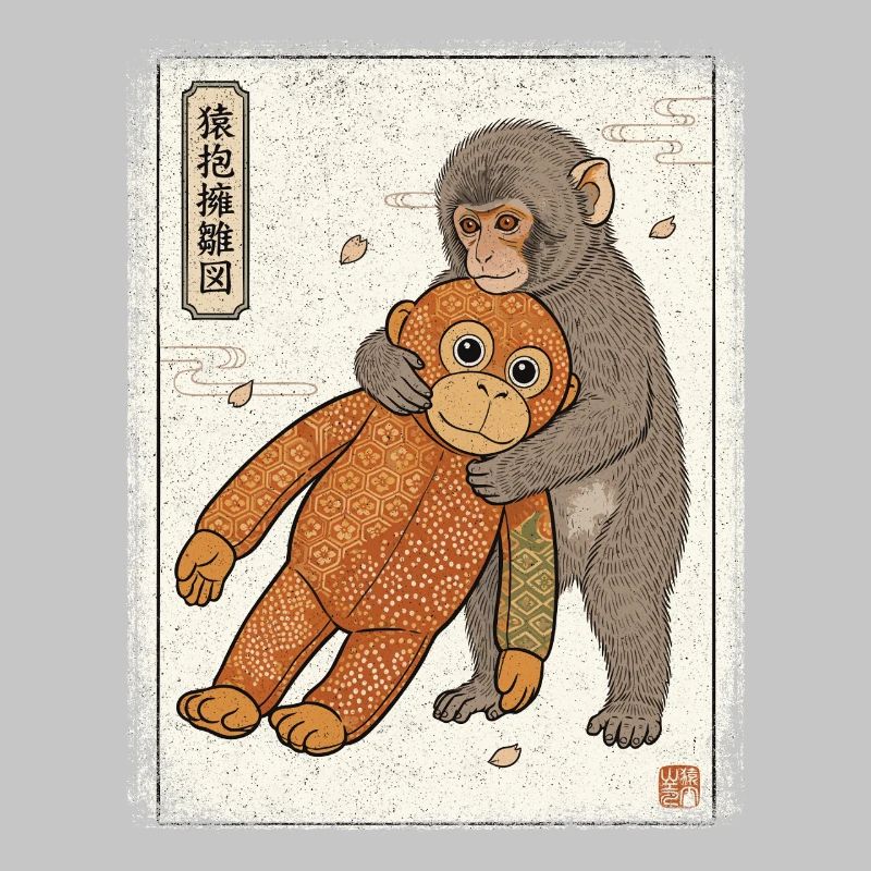 Ukiyo-e Baby Monkey Punch