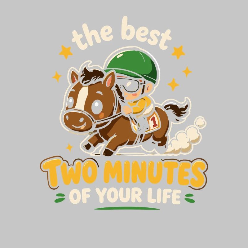 Course de sprint de chevaux de dessins animés