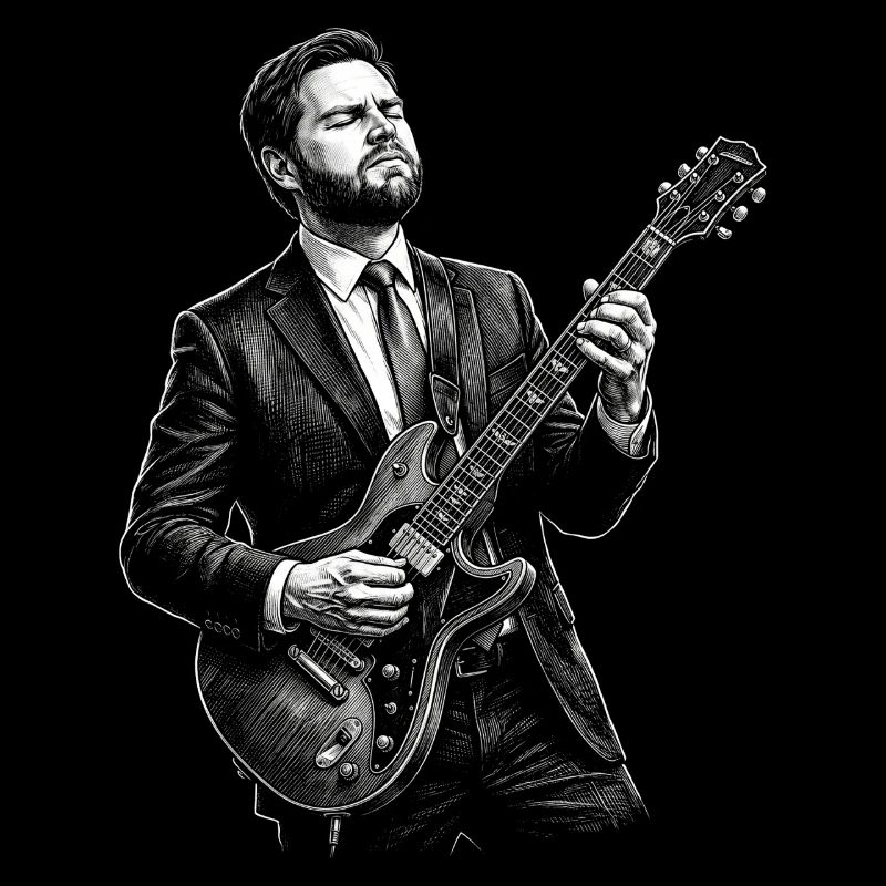JD Vance plays guitar