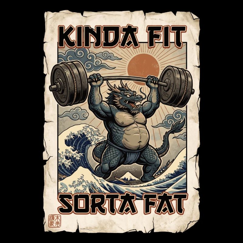 Un peu en forme, un peu gros Kaiju Monstre de musculation