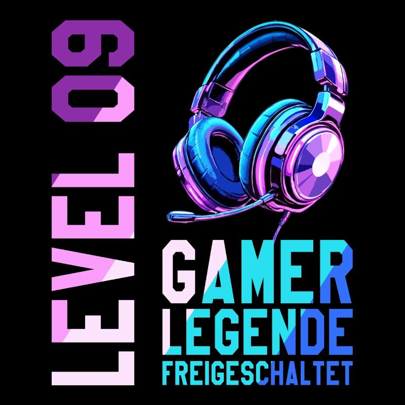 9. Geburtstag Junge Mädchen Gaming Level 9 Jahre