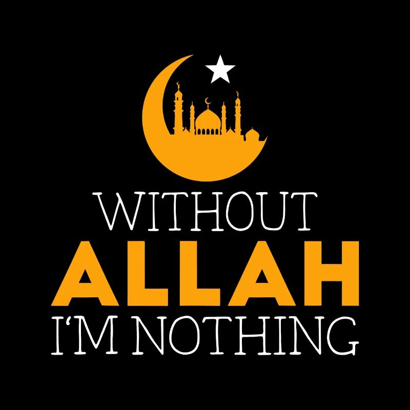 Ohne Allah bin ich nichts Typografie