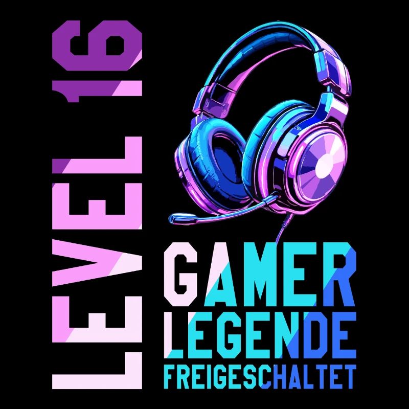16. Geburtstag Junge Mädchen Gaming Level 16 Jahre