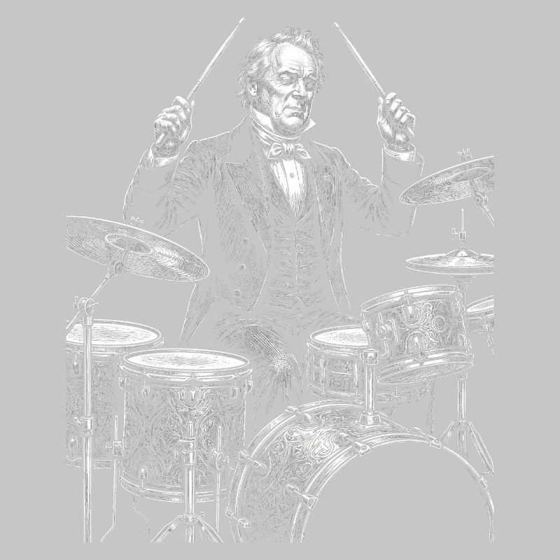 James Buchanan joue de la batterie