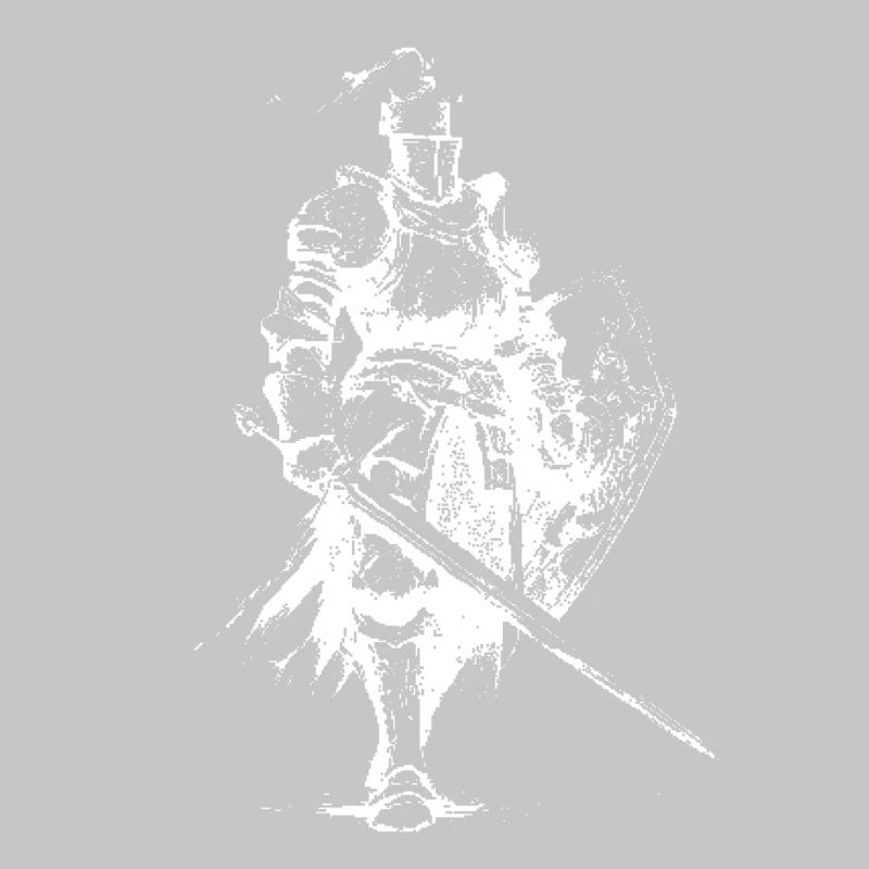 Silhouette de chevalier médiéval avec lance