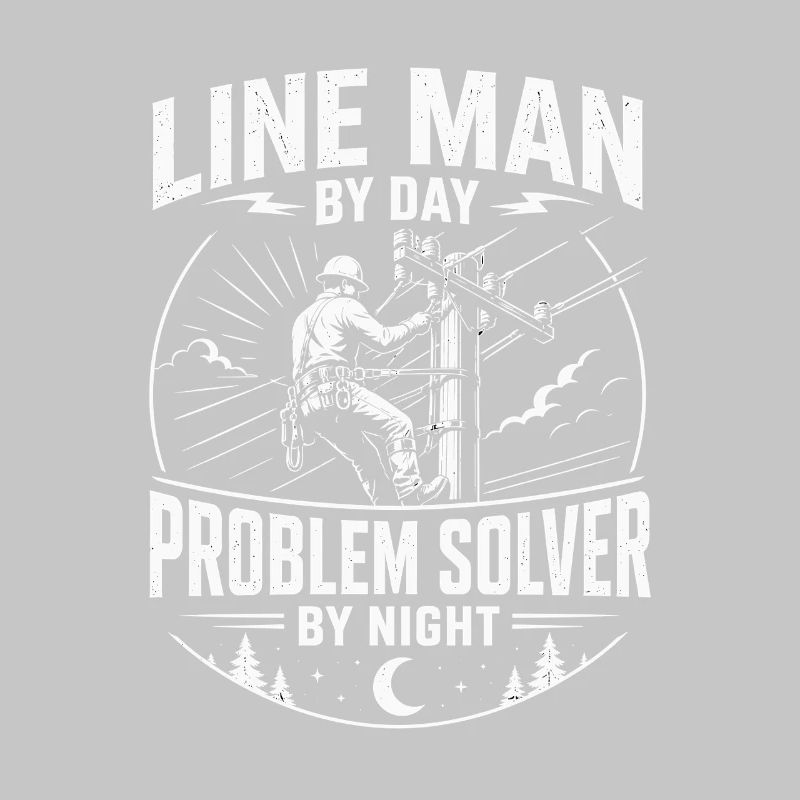 Power Line Cable Technician Motif
